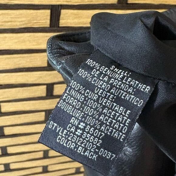 Bebe Black Genuine Leather Skirt Size 4 - Picture 11 of 11